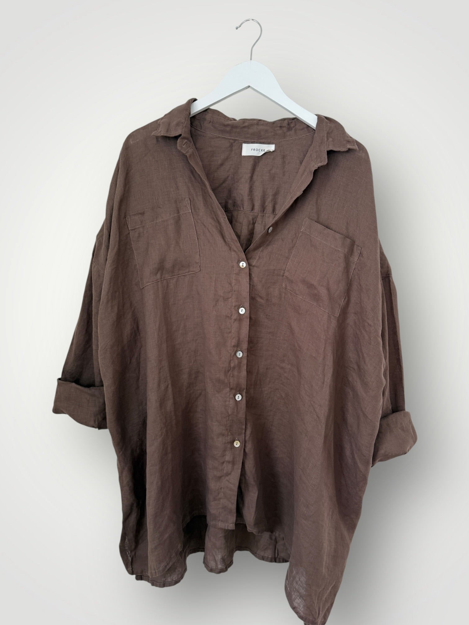 aiden boyfriend shirt -soil linen Apparel