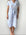 harper mid length dress -soft blue flower linen Apparel