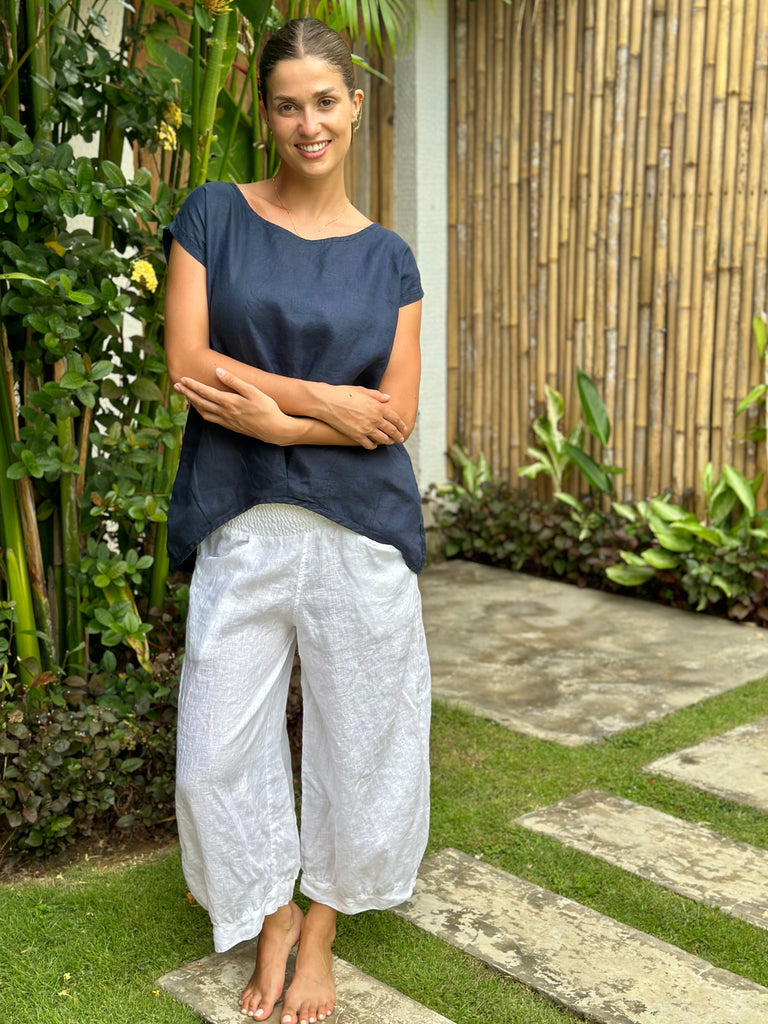 jackie pant - white cotton Apparel