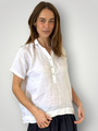 celia top -white linen
