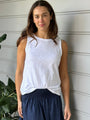 vera tank - white cotton Apparel  