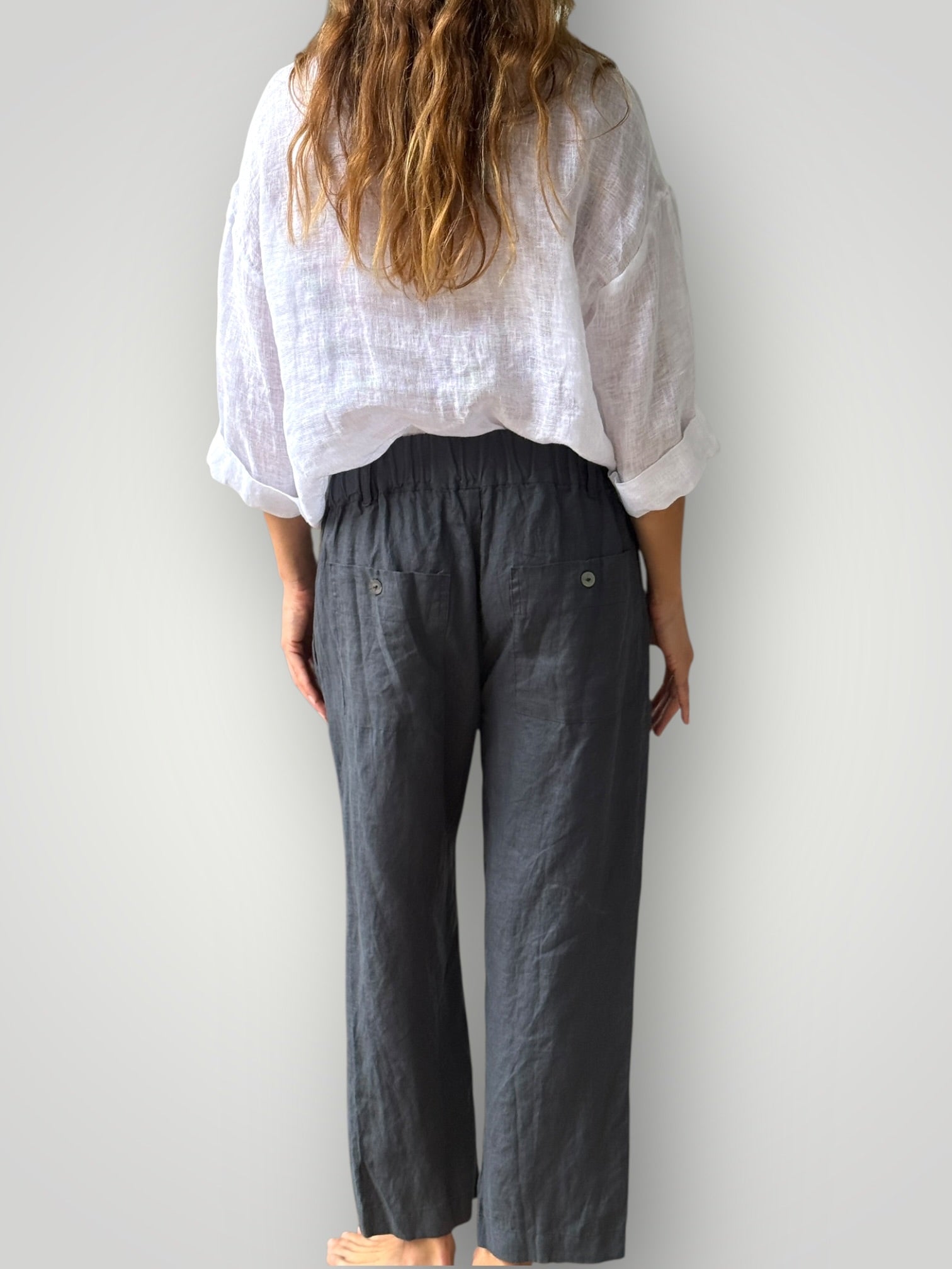 peta pants - charcoal linen Apparel