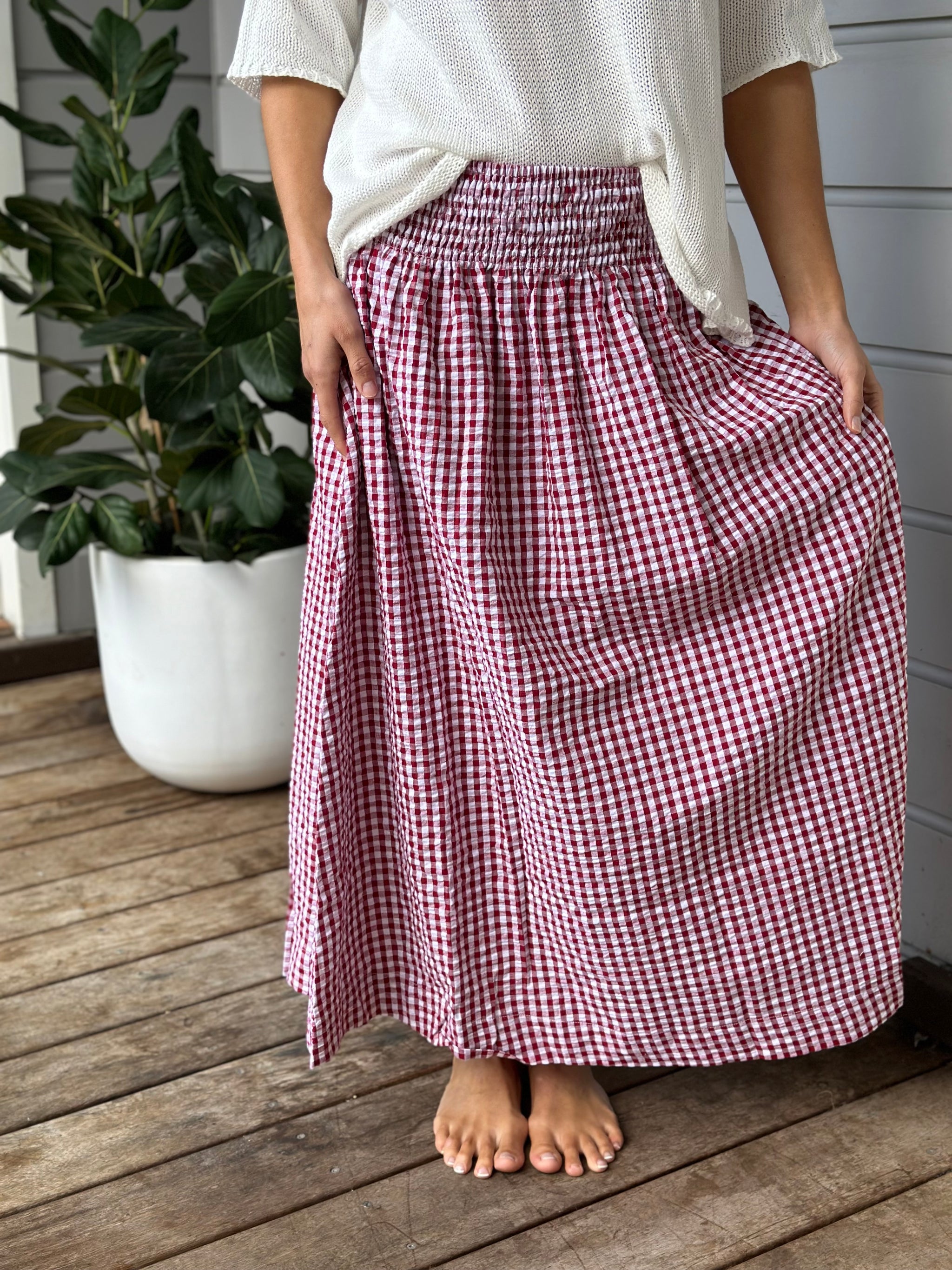 Gingham skirt australia outlet