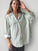 caitlyn shirt - sage stripe cotton Apparel