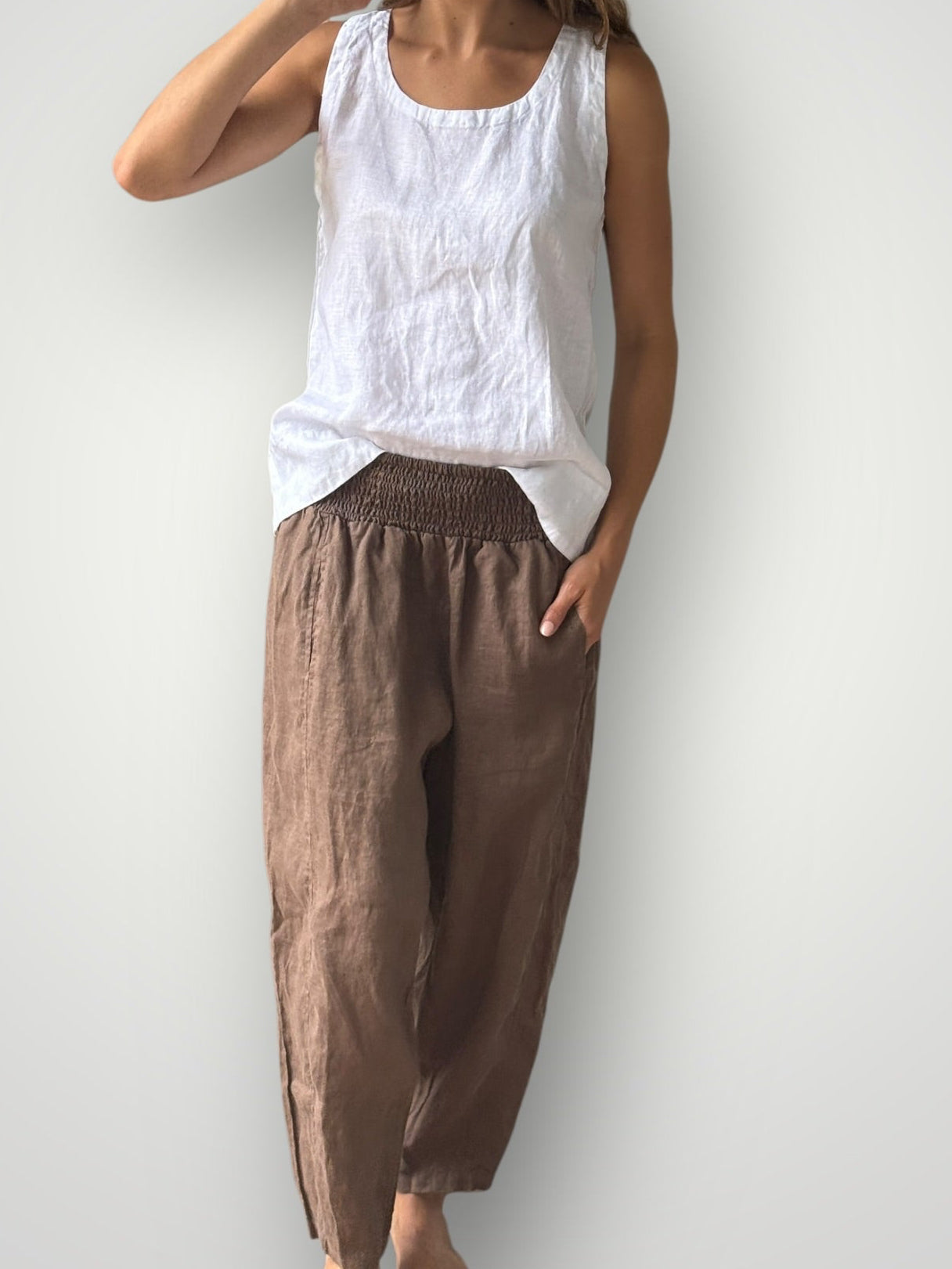 frankie pant - soil linen Apparel