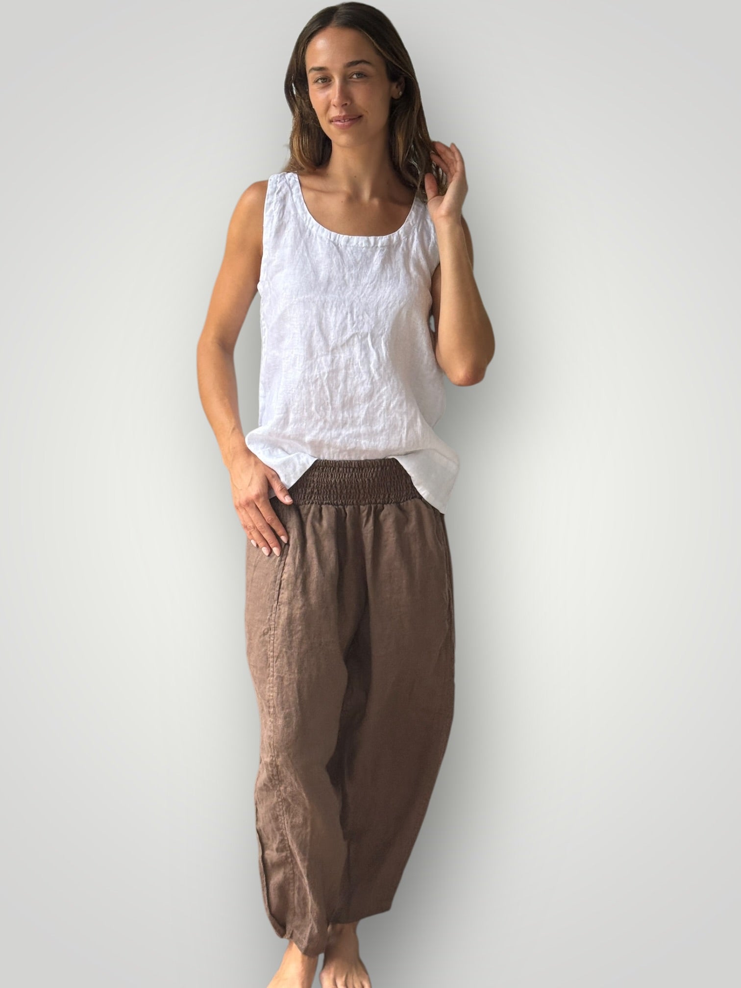 frankie pant - soil linen Apparel