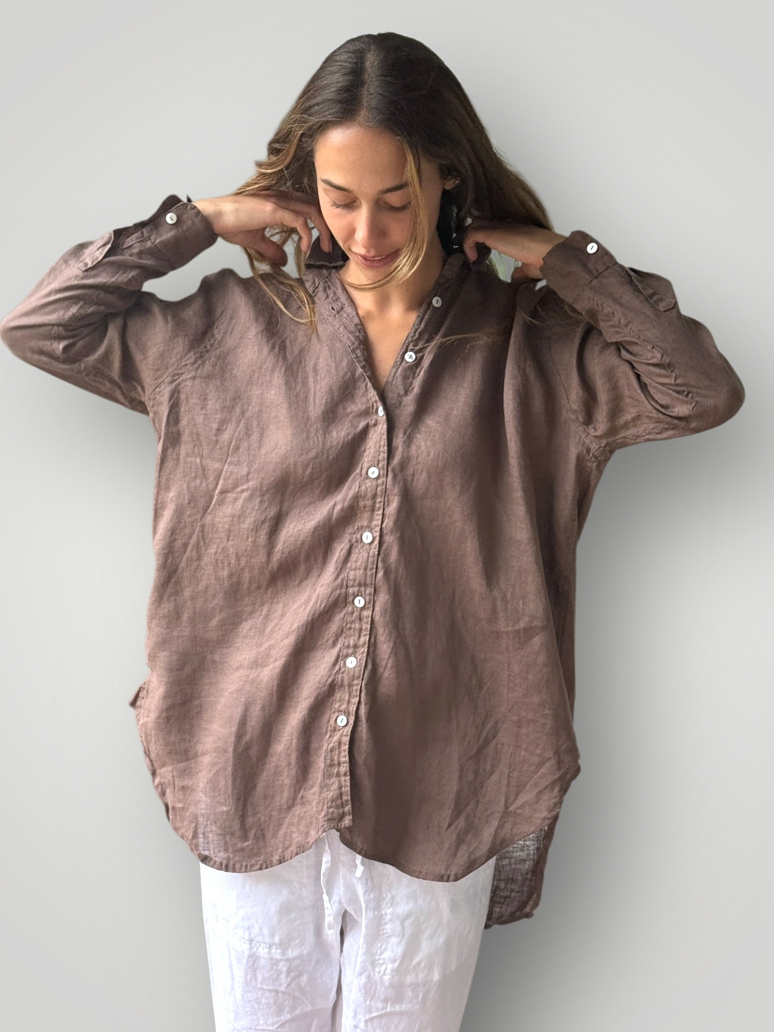 skyla shirt - soil linen Apparel