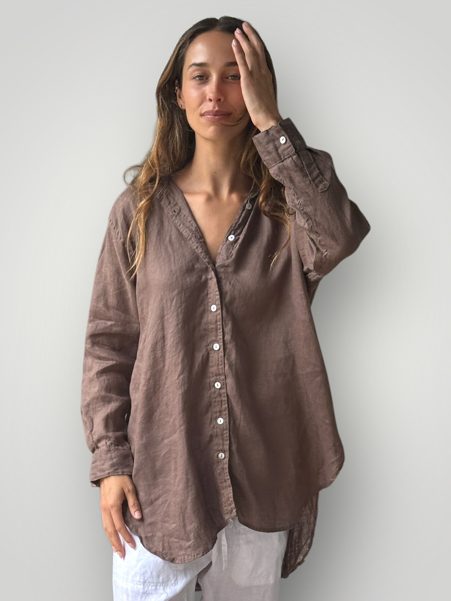 skyla shirt - soil linen Apparel