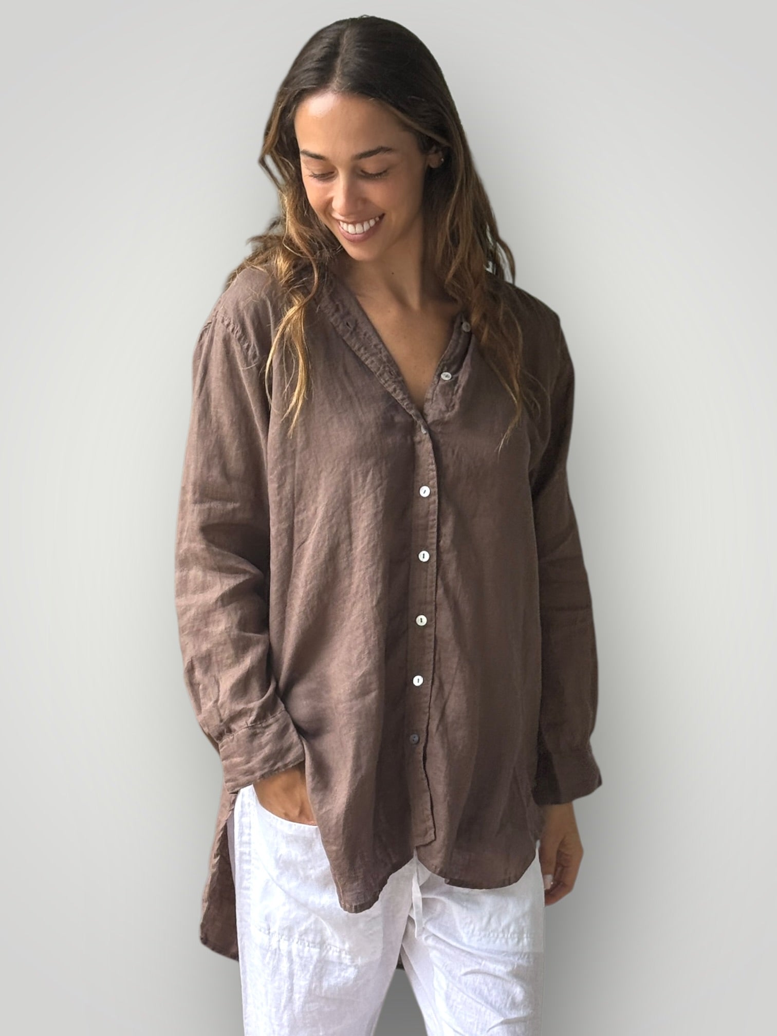 skyla shirt - soil linen Apparel