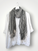 soft neck scarf-charcoal stripe Apparel