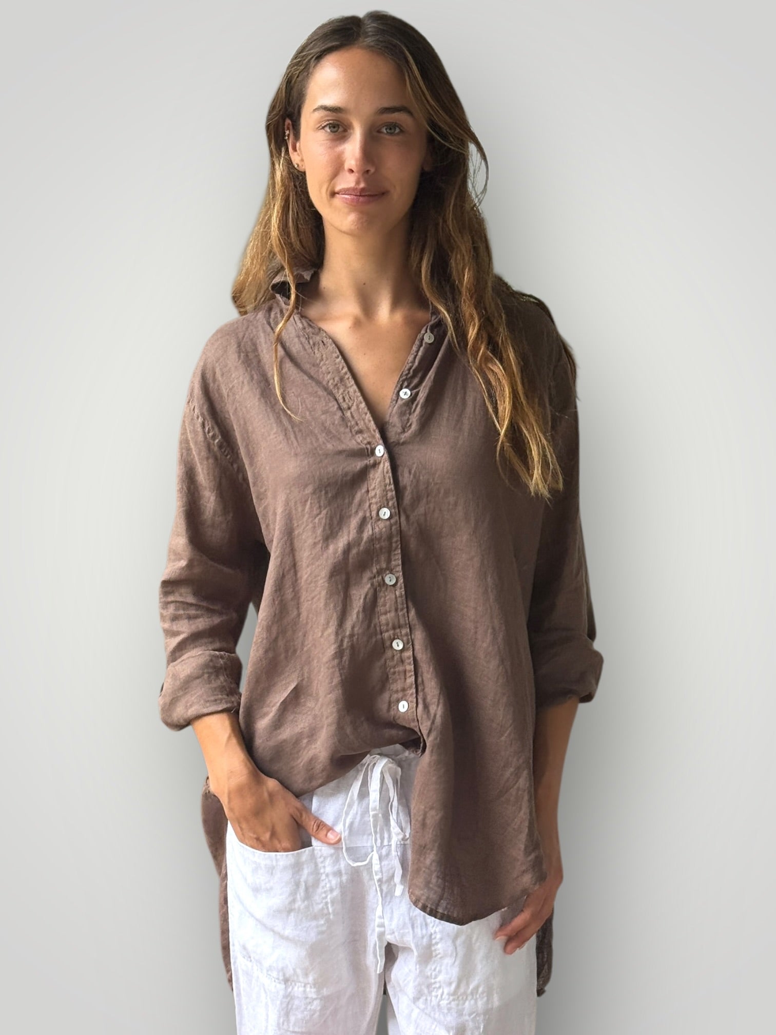 skyla shirt - soil linen Apparel