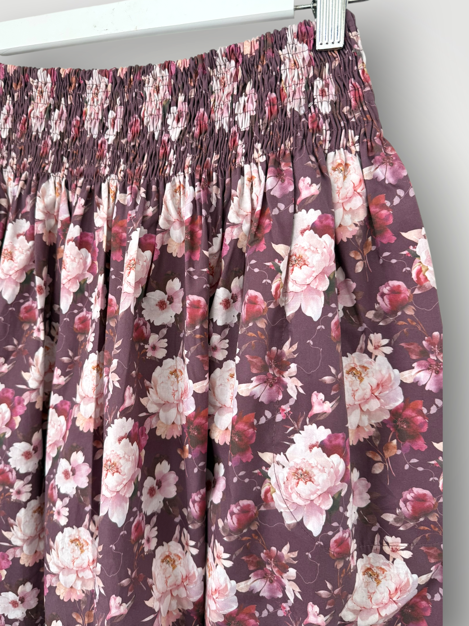 zoe skirt - merlot floral cotton