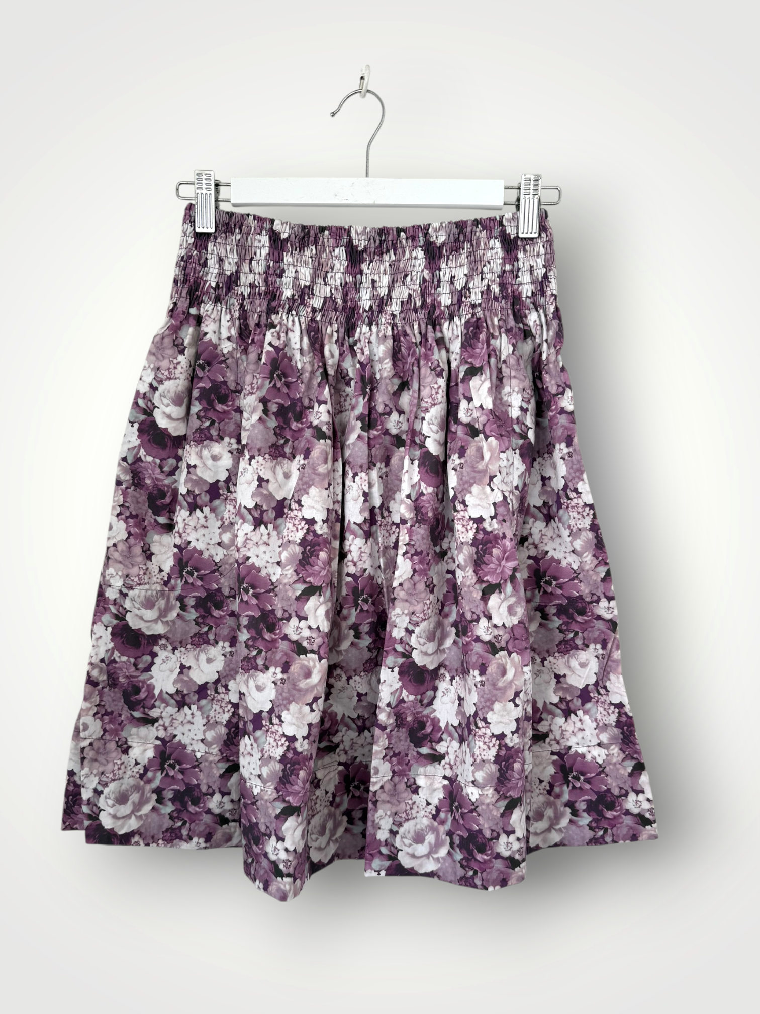 zoe skirt -lavender florals cotton