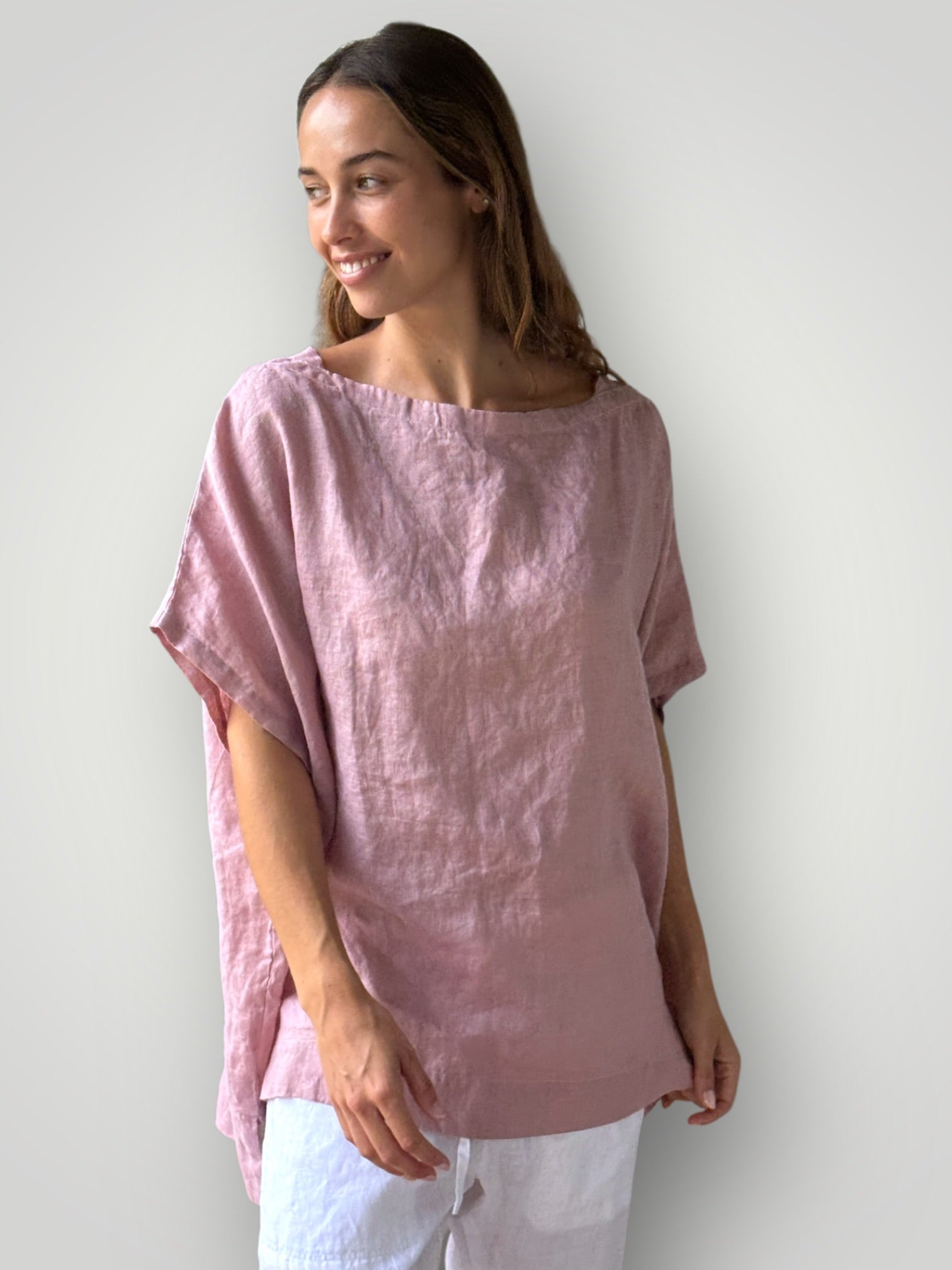 sammy top -dusty rose linen Apparel
