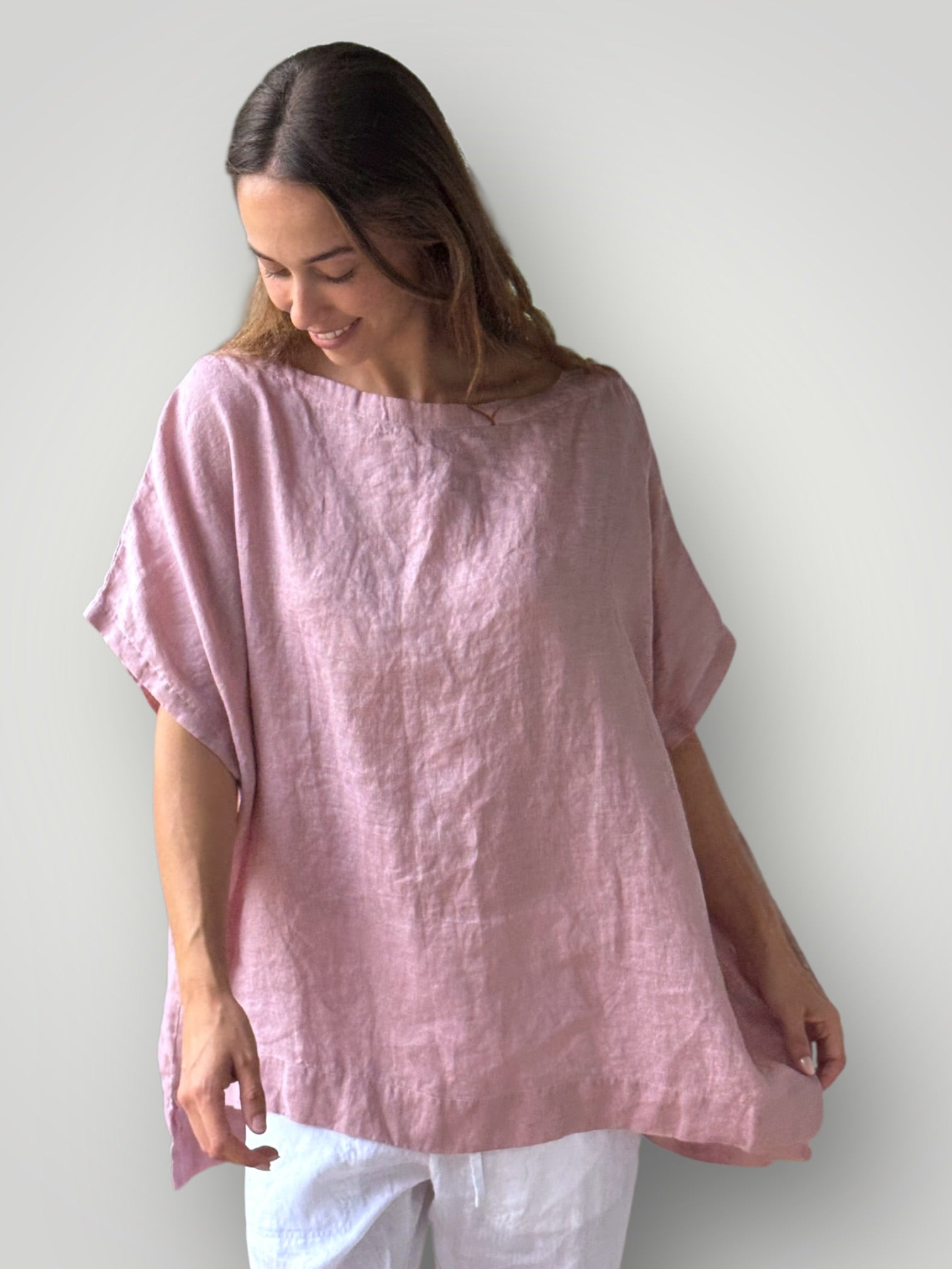 sammy top -dusty rose linen Apparel