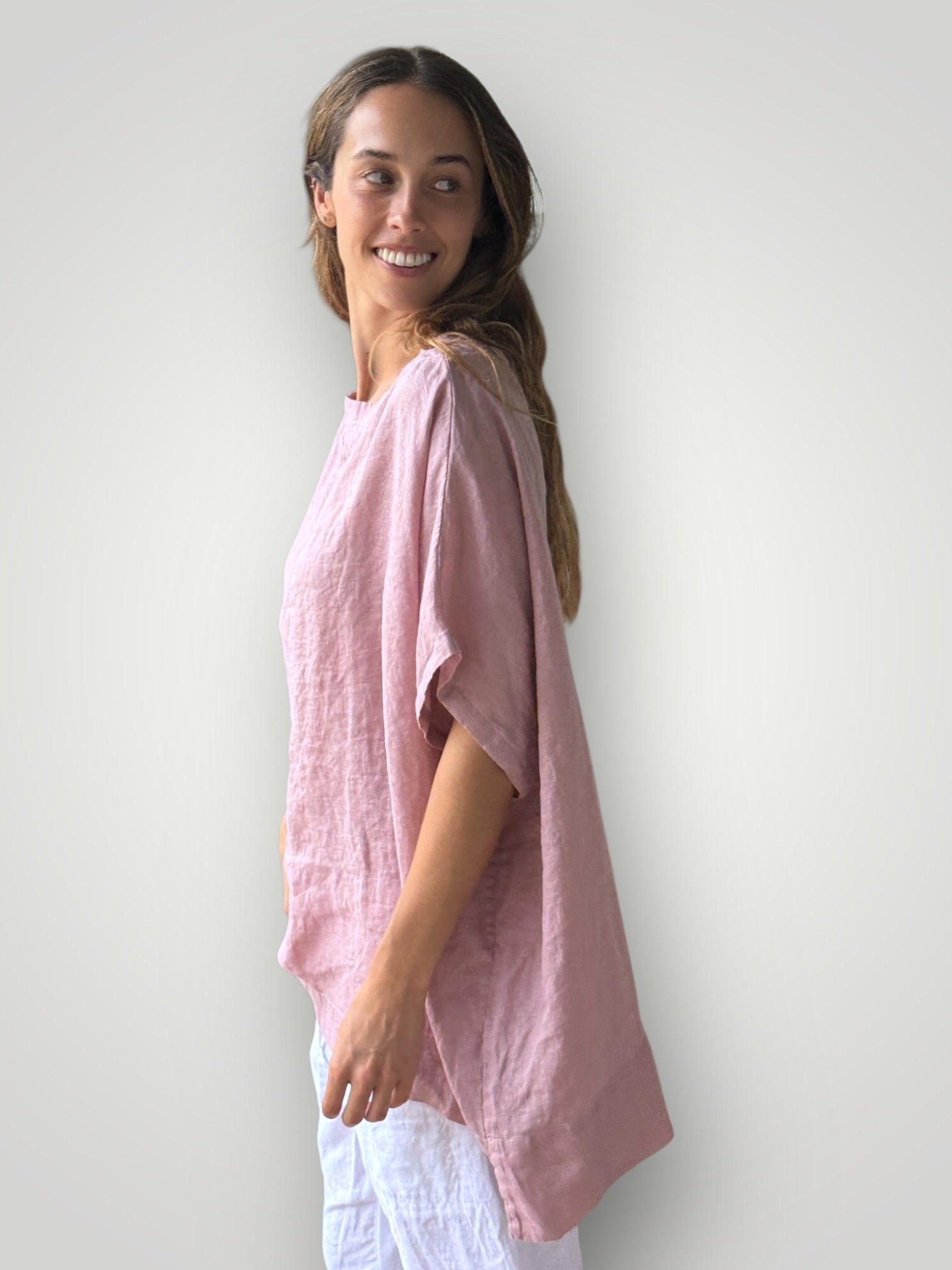 sammy top -dusty rose linen Apparel