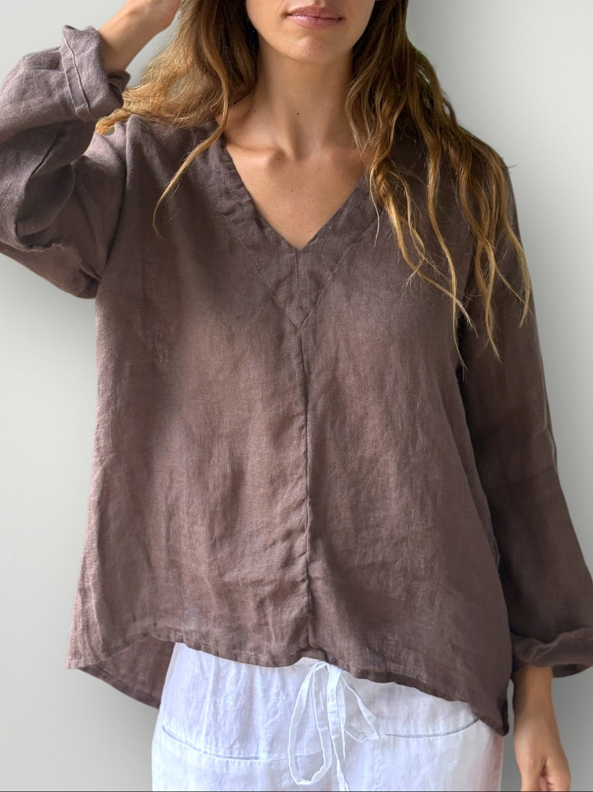 paige top - soil linen gauze Apparel