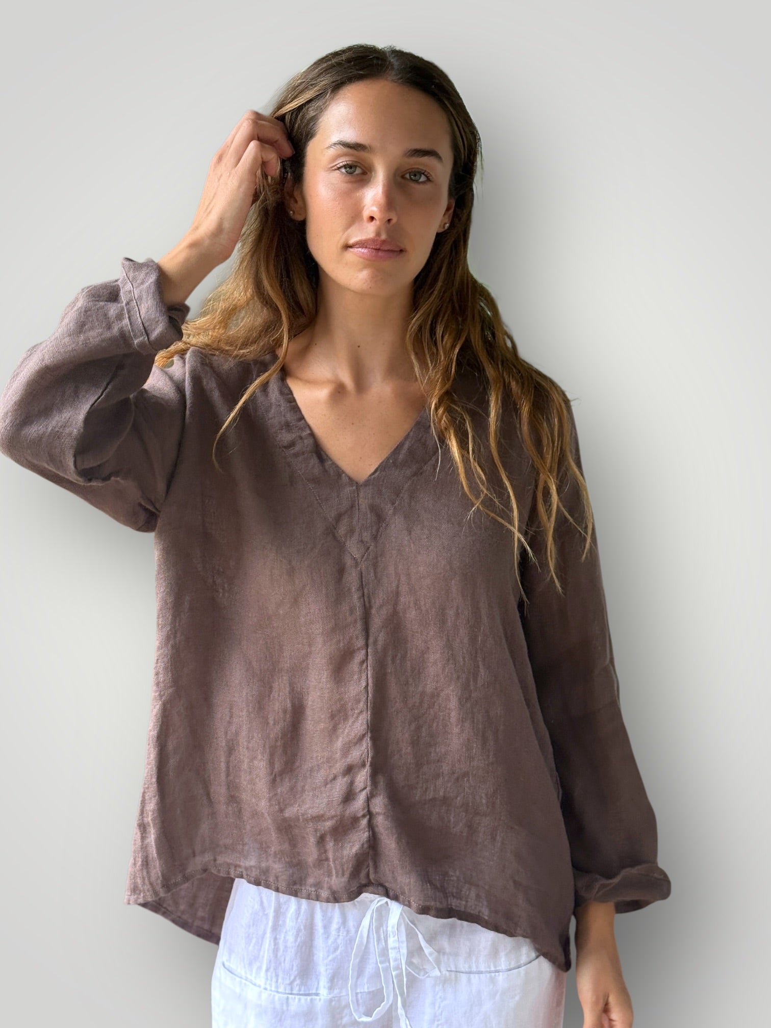 paige top - soil linen gauze Apparel