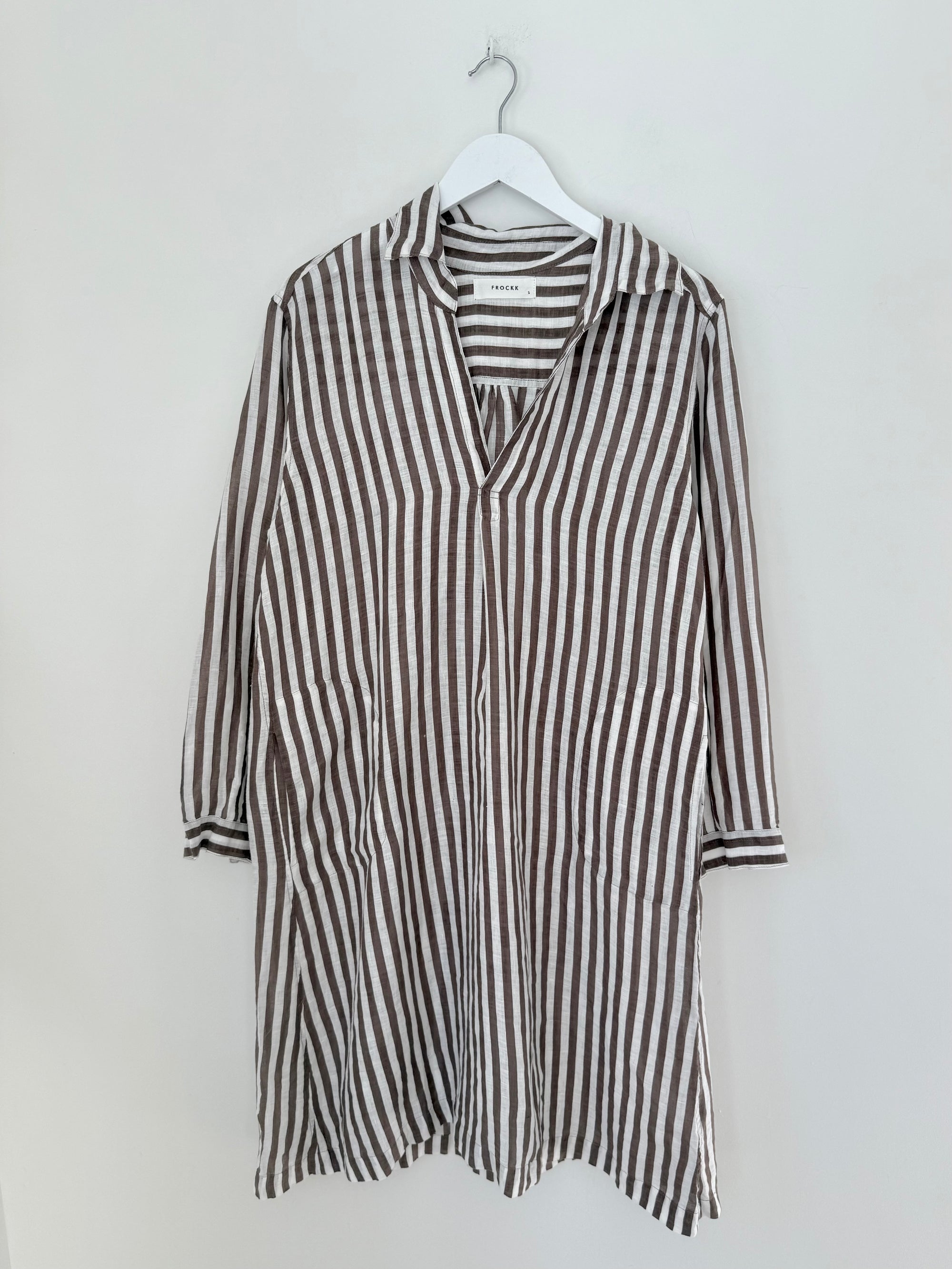 bianca dress -soil stripe linen Apparel