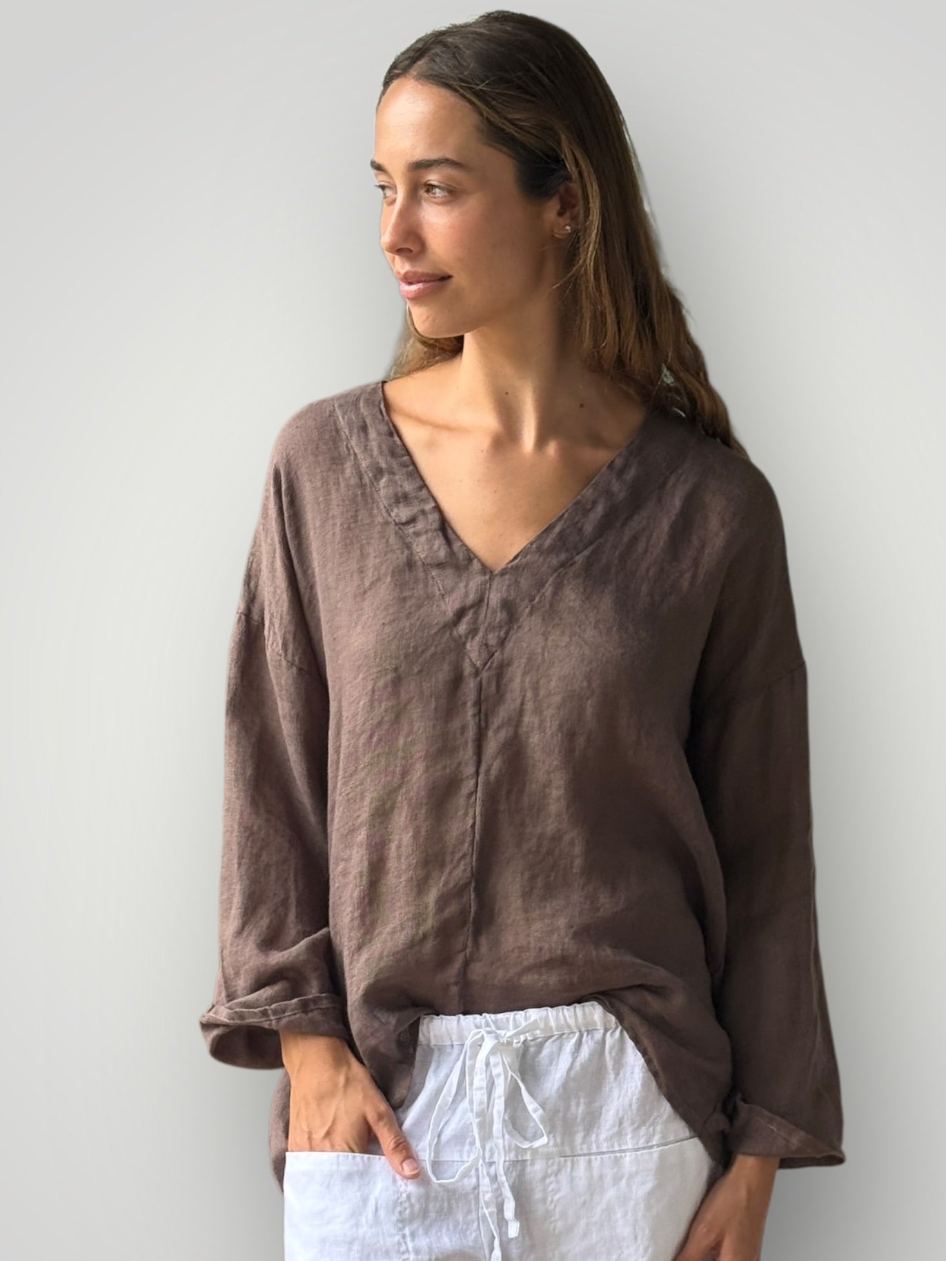paige top - soil linen gauze Apparel