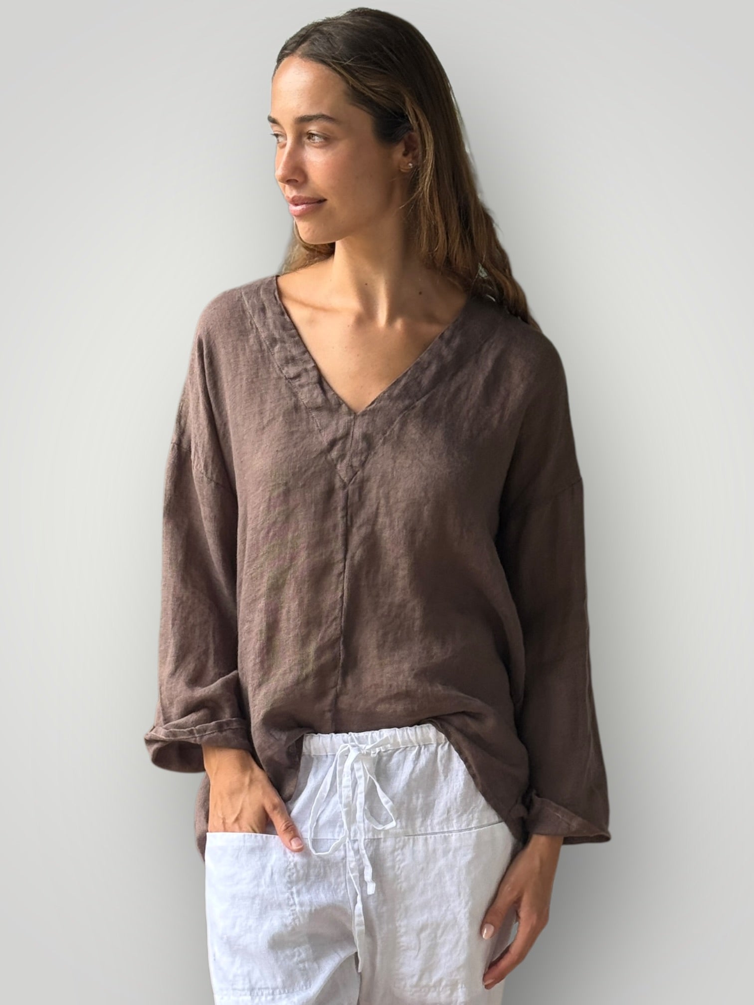 paige top - soil linen gauze Apparel