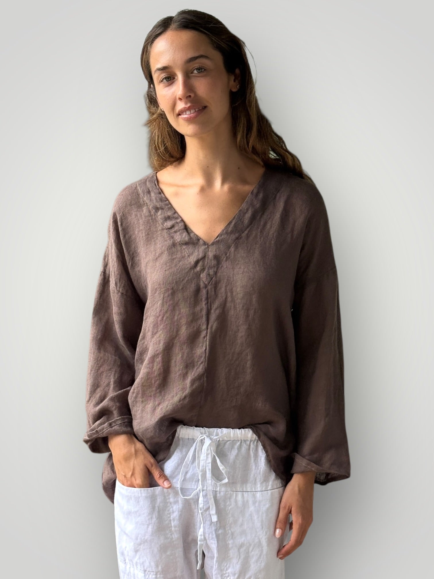 paige top - soil linen gauze Apparel
