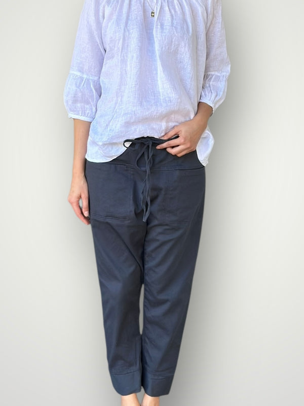 dylan pant-charcoal twill cotton Apparel