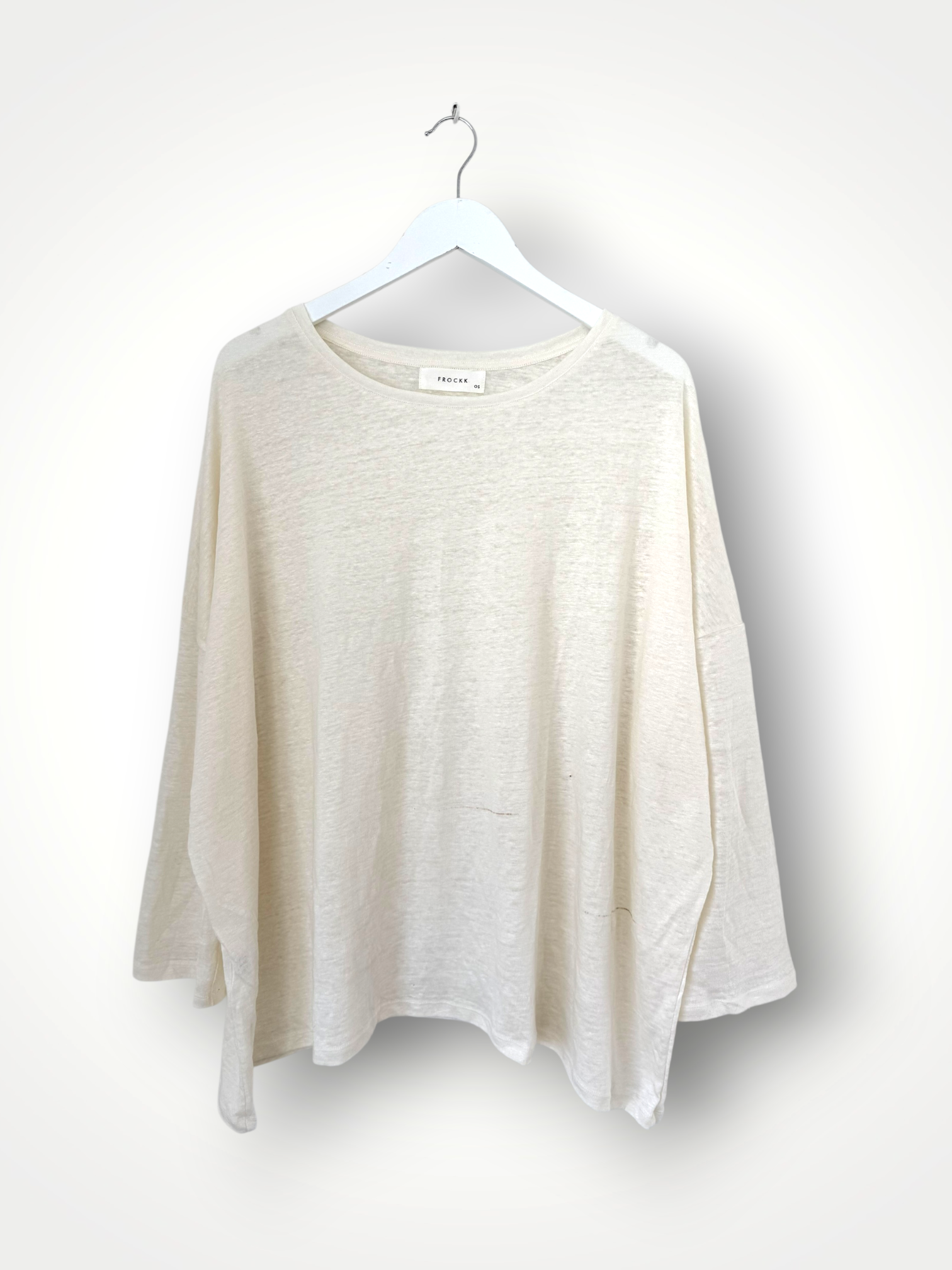 estella top- warm white linen knit