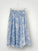 lola skirt - big soft blue flower linen Apparel