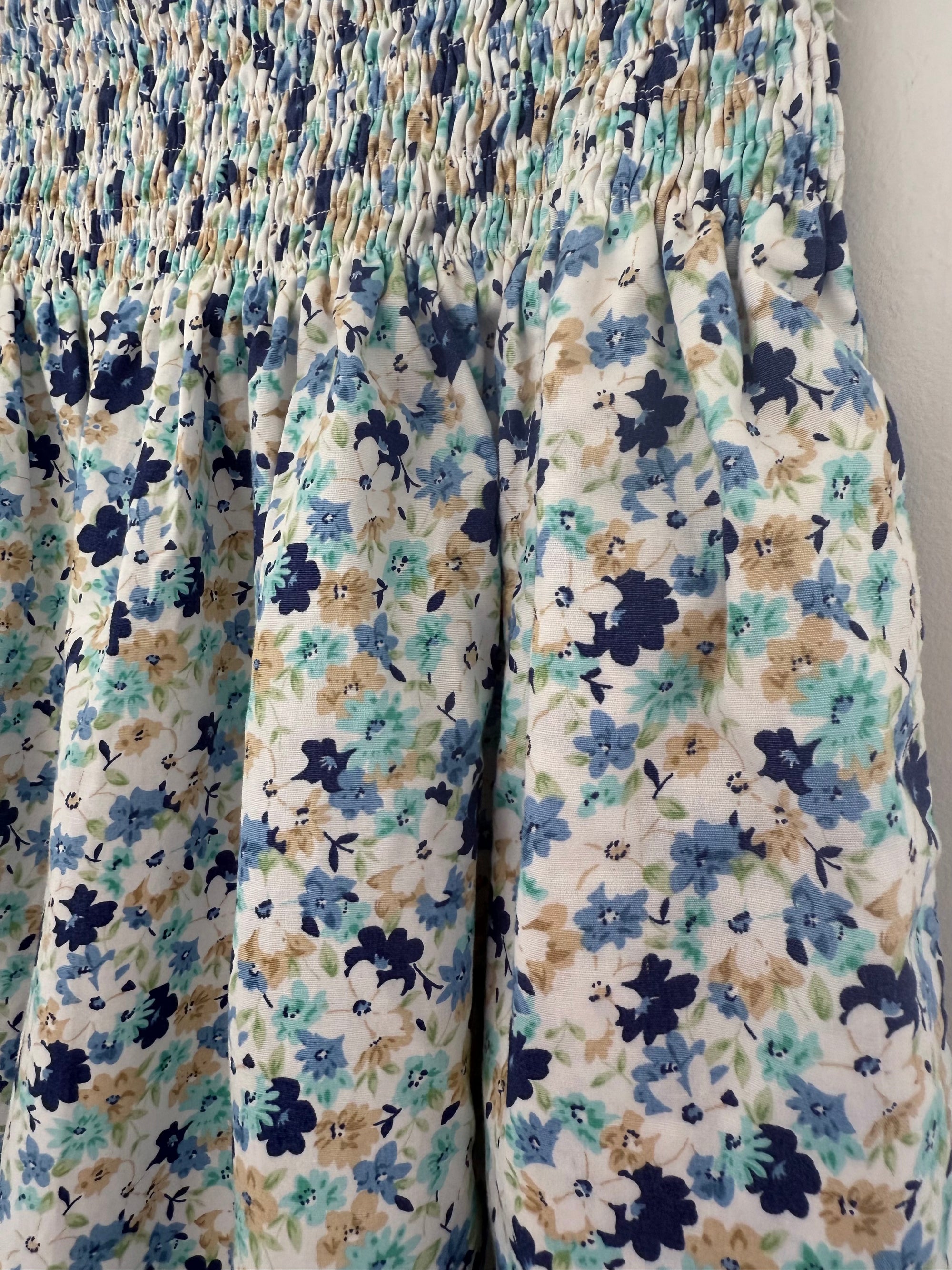 zoe skirt - blue ditzy cotton Apparel