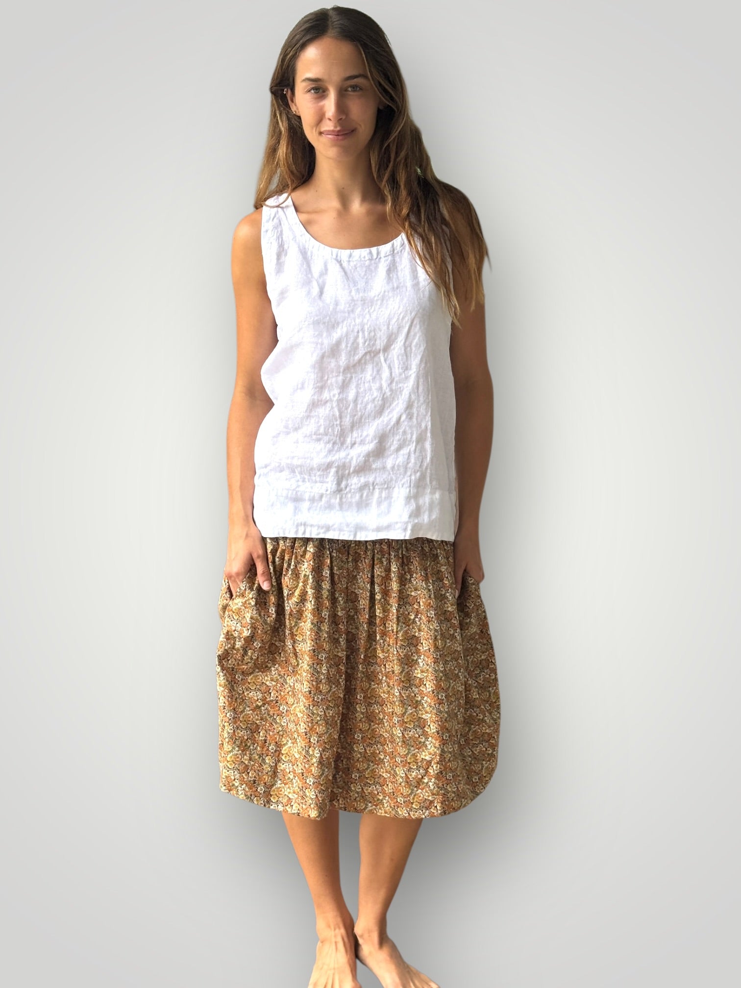 zoe skirt - ditzy floral cotton Apparel