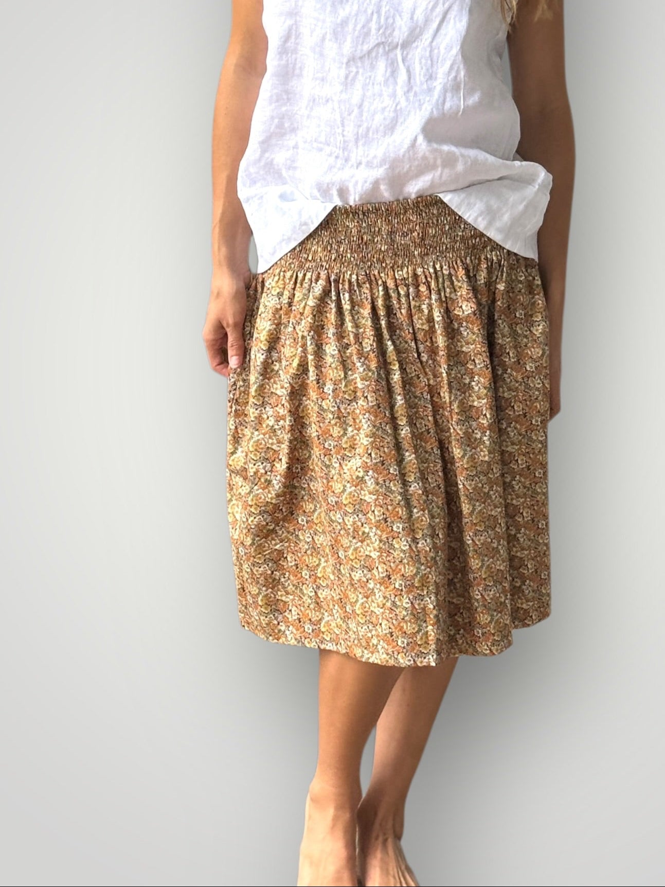 zoe skirt - ditzy floral cotton Apparel