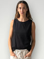 vera tank - black cotton Apparel