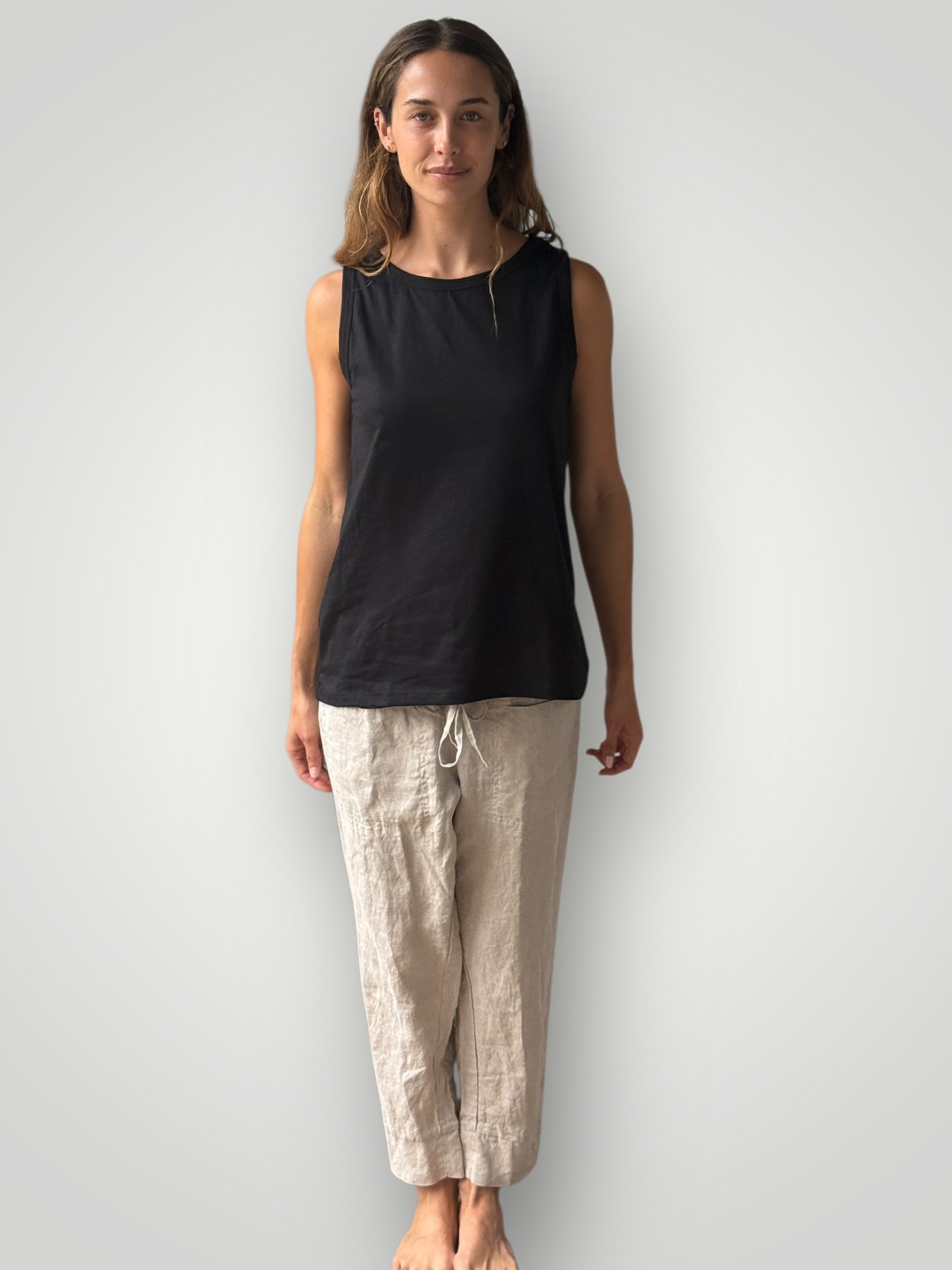 darcy pants - natural linen General