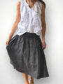 lola skirt - charcoal linen Apparel