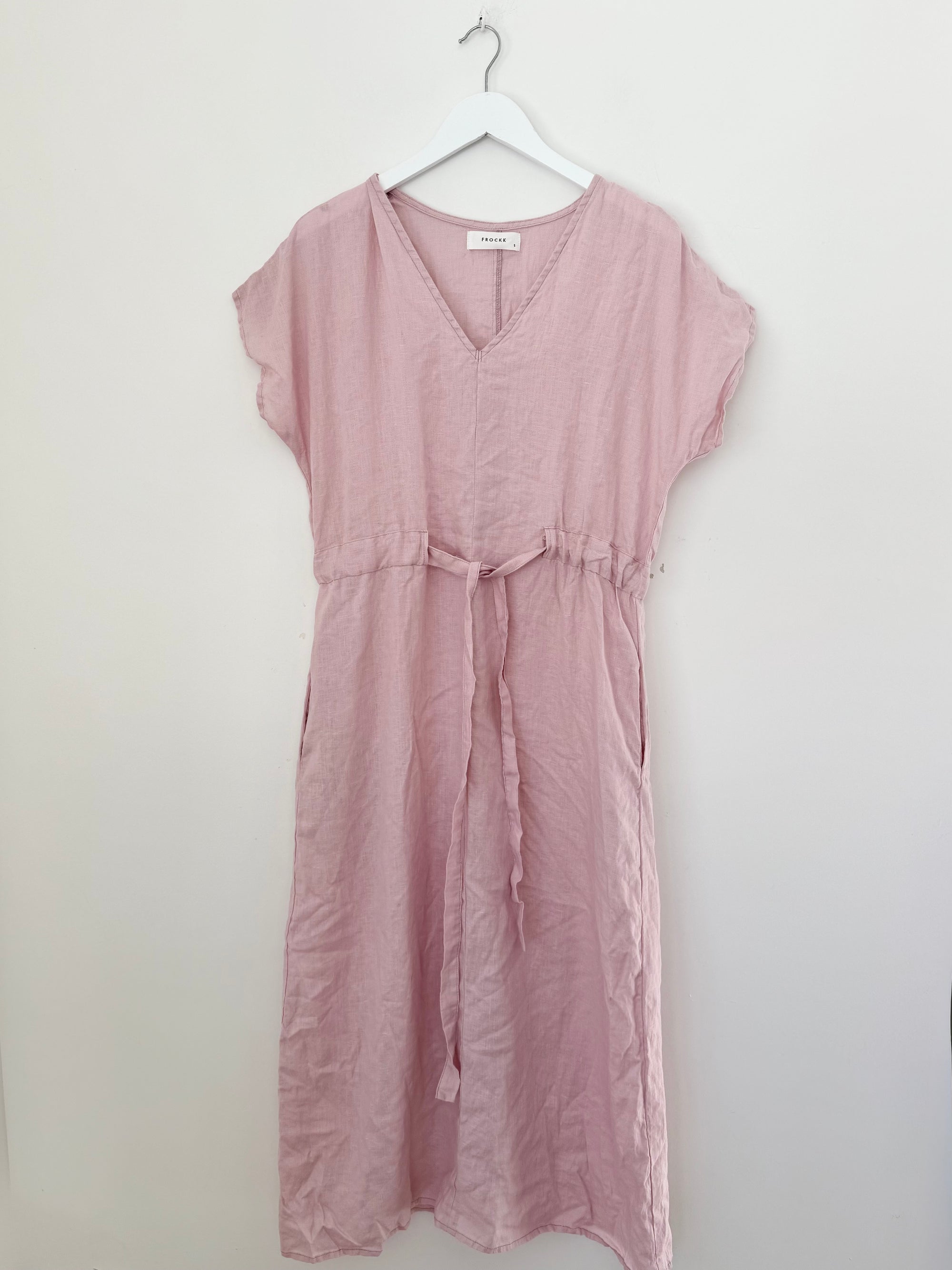 harper dress - peony linen Apparel