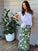 anthea skirt - big moss flower linen Apparel  