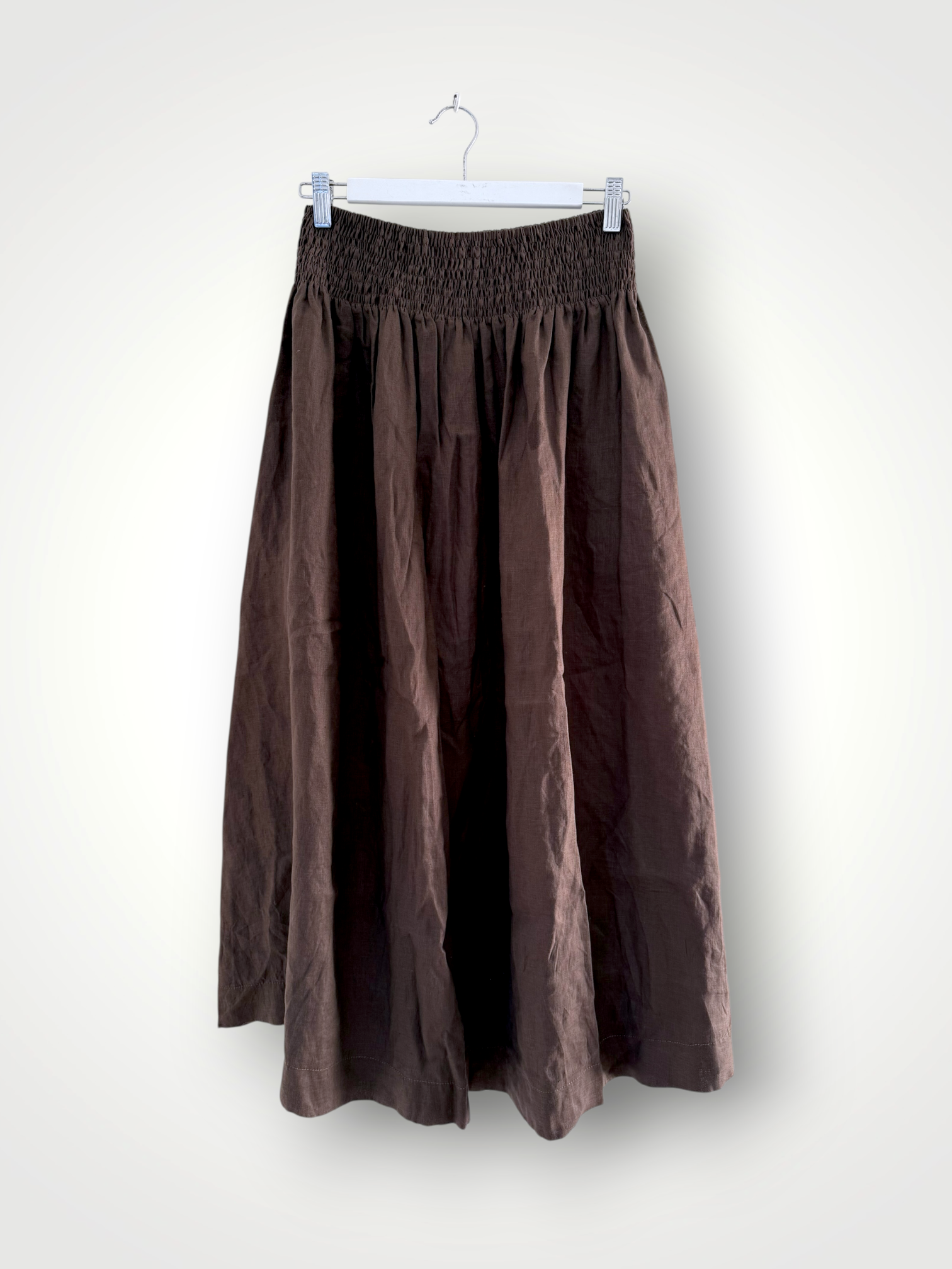lulu skirt- bark linen Apparel