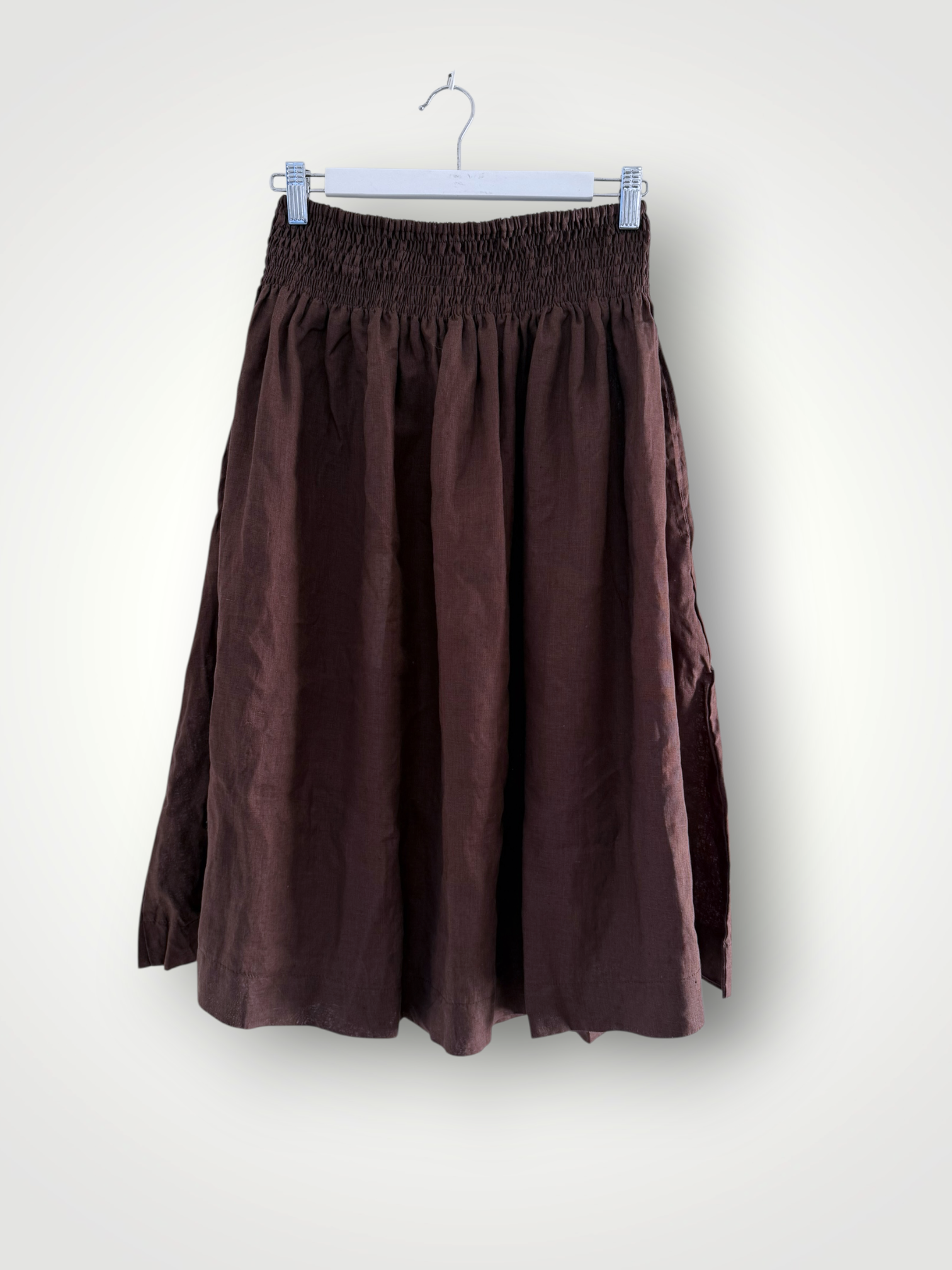 lola skirt - chocolate linen Apparel
