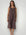 becky dress - chocolate spot linen Apparel