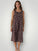 becky dress - chocolate spot linen Apparel