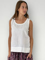 alice tank-white linen