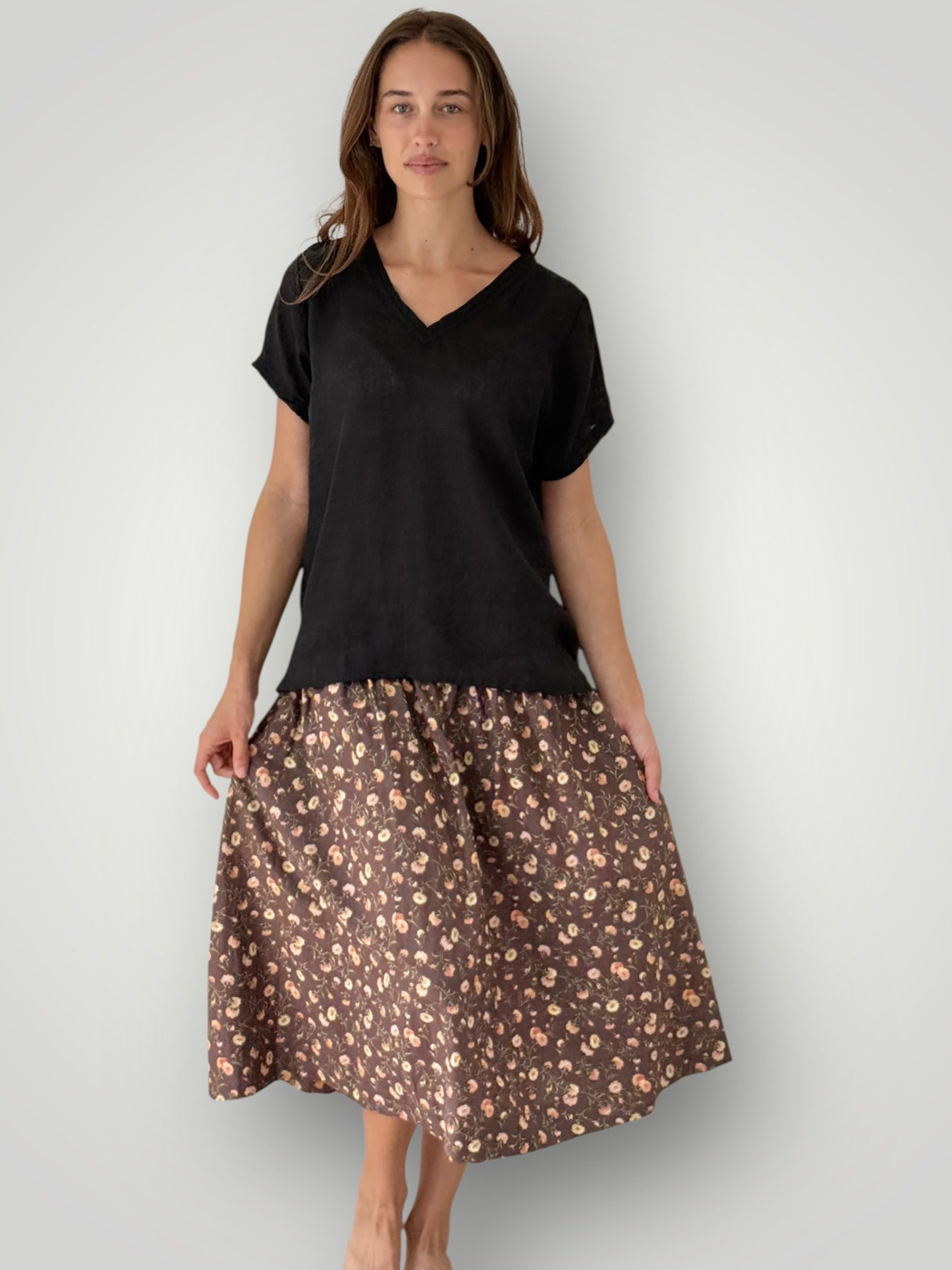 lola skirt - autumn aster cotton