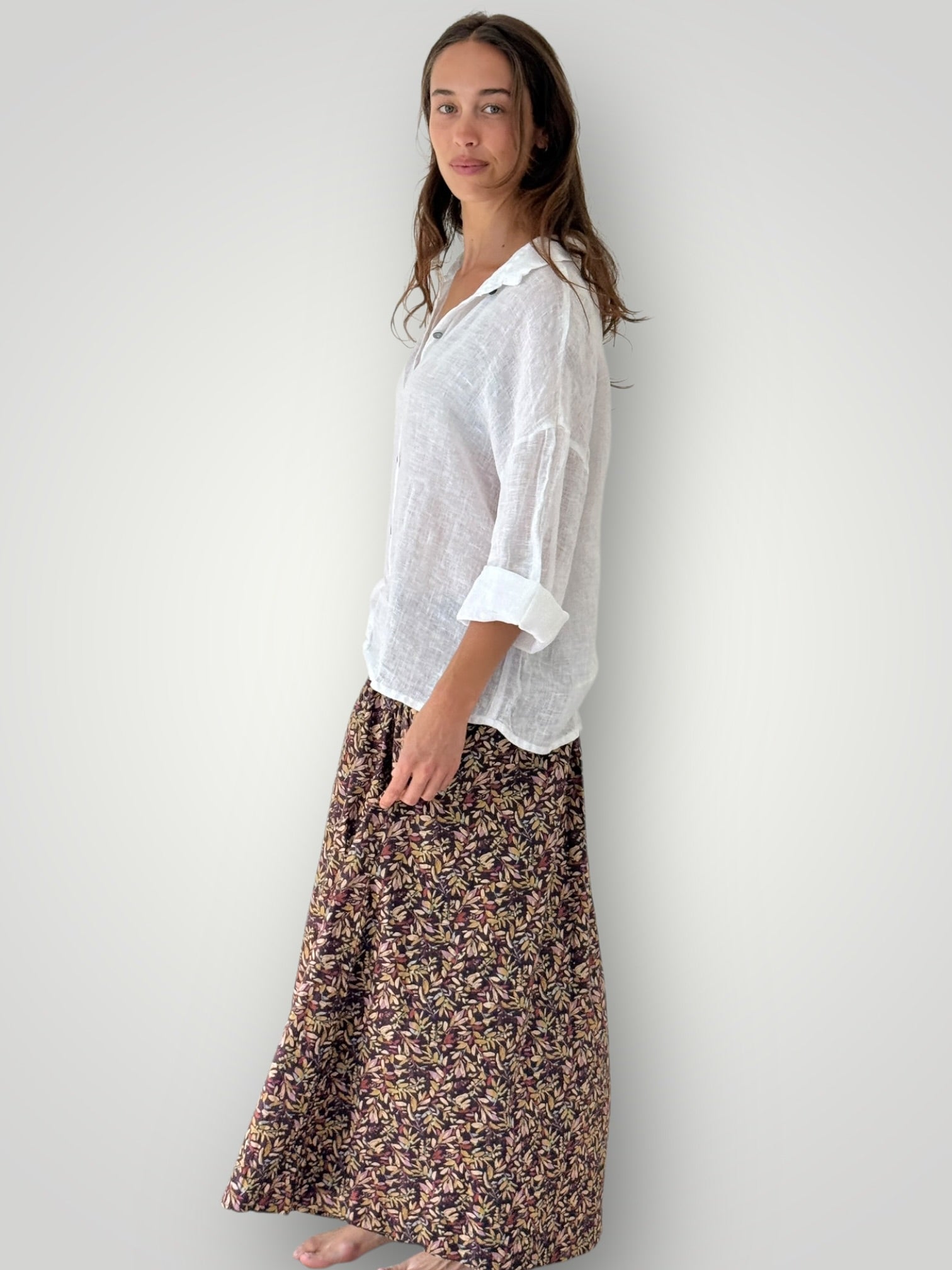 lulu skirt - autumn leaves cotton
