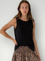 vera tank - black cotton Apparel