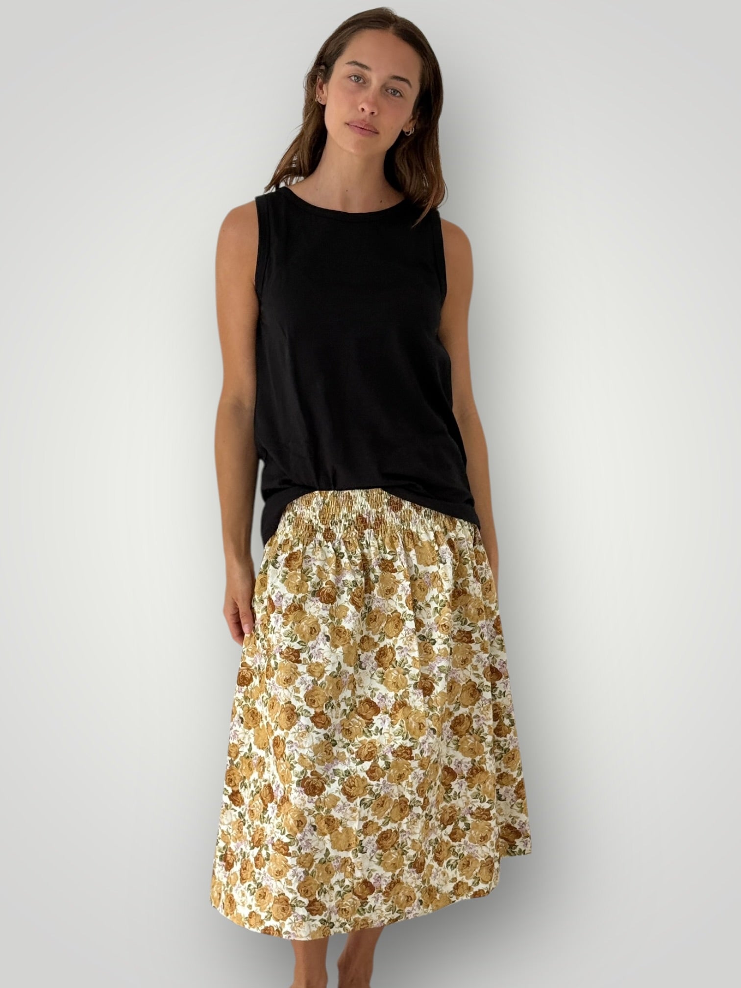 lola skirt - sephia rose cotton