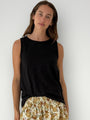 vera tank - black cotton Apparel