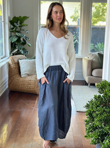 lana skirt - charcoal linen Apparel  