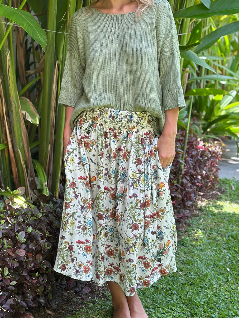 lola skirt - flower garden Apparel