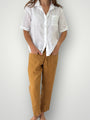 darcy pants - caramel linen Apparel